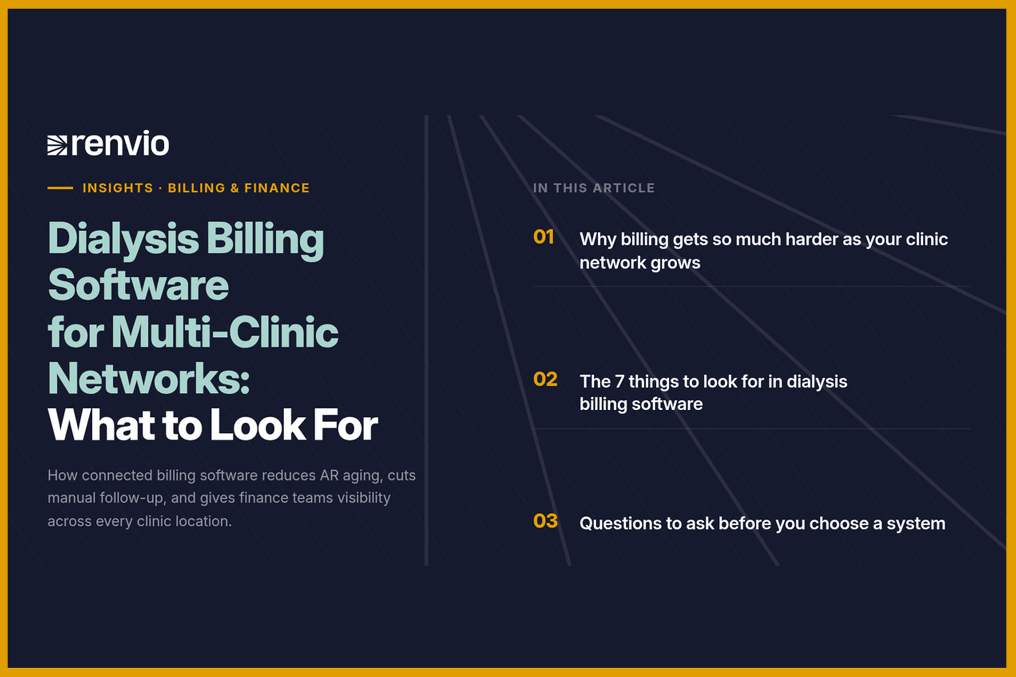 Dialysis billing software for multi-clinic networks