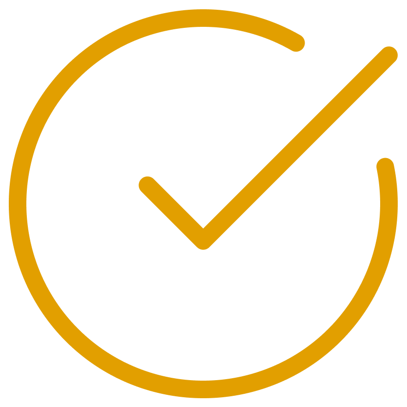 Fewer errors circle with checkmark