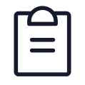 black clipboard icon